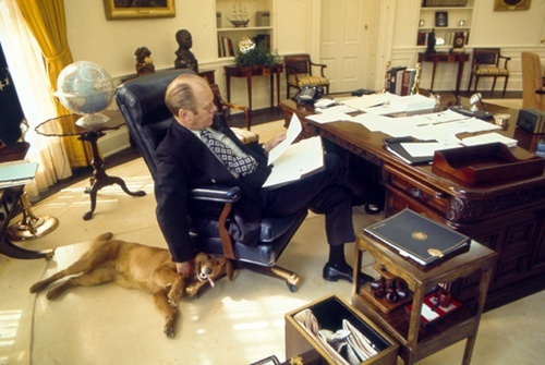 President Ford and his dog, Liberty - first pets 