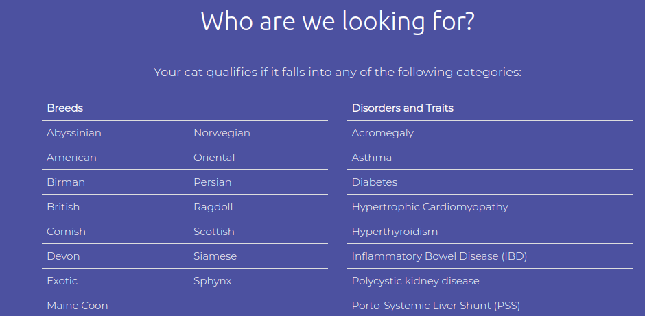 DNA testing for cats