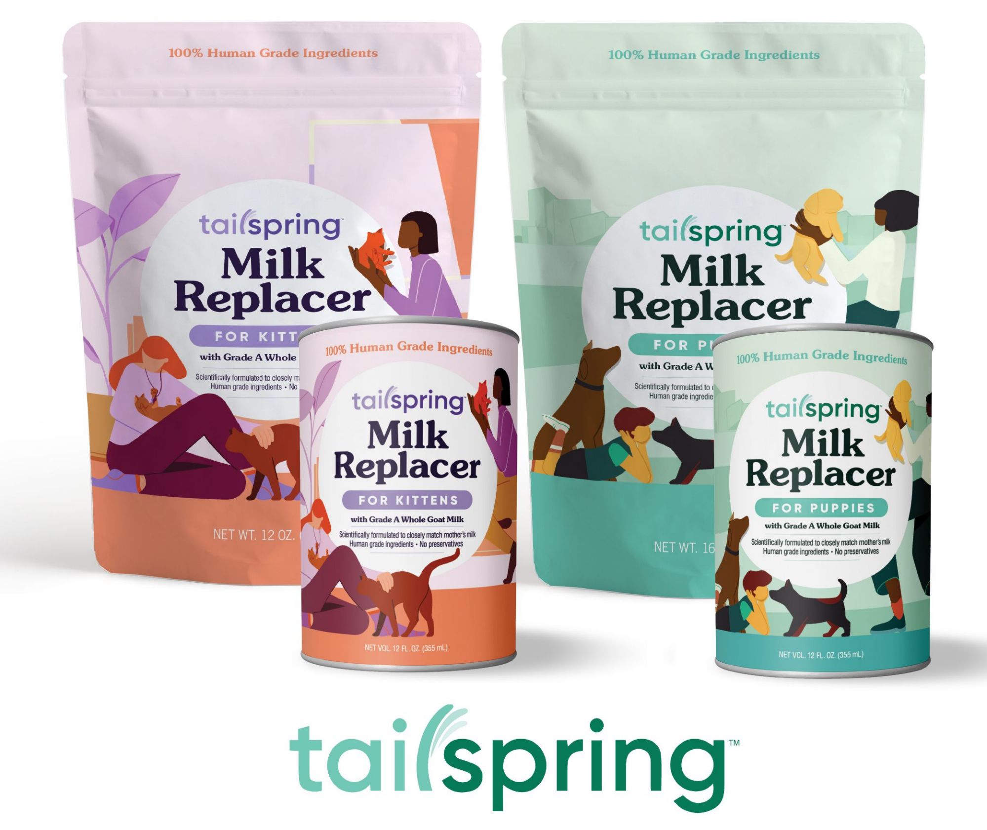 Tailspring Goat Milk Replacer for Kittens and Puppies