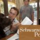 Cover photo showcasing Arnold Schwarzenegger with his dog during a meeting, highlighting how his animal companions are a large part of his personal and professional life.