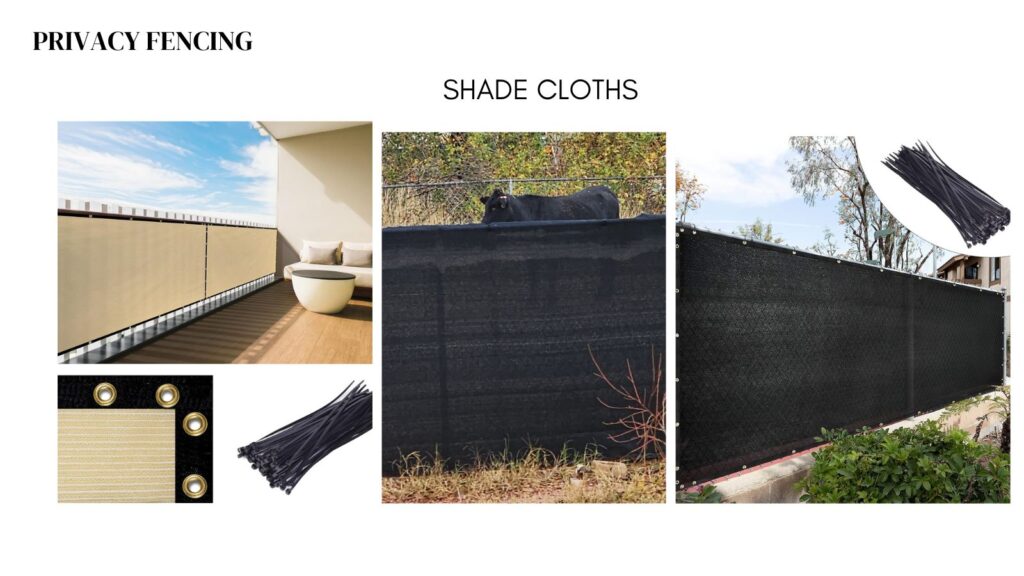 shade cloth privacy fencing